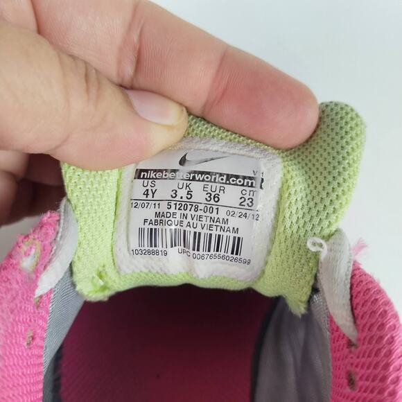 NIKE‎ Girls Gray Pink Dual Fusion Athletic Sneakers Size 4Y Lace-up Tennis Shoes - Picture 10 of 10